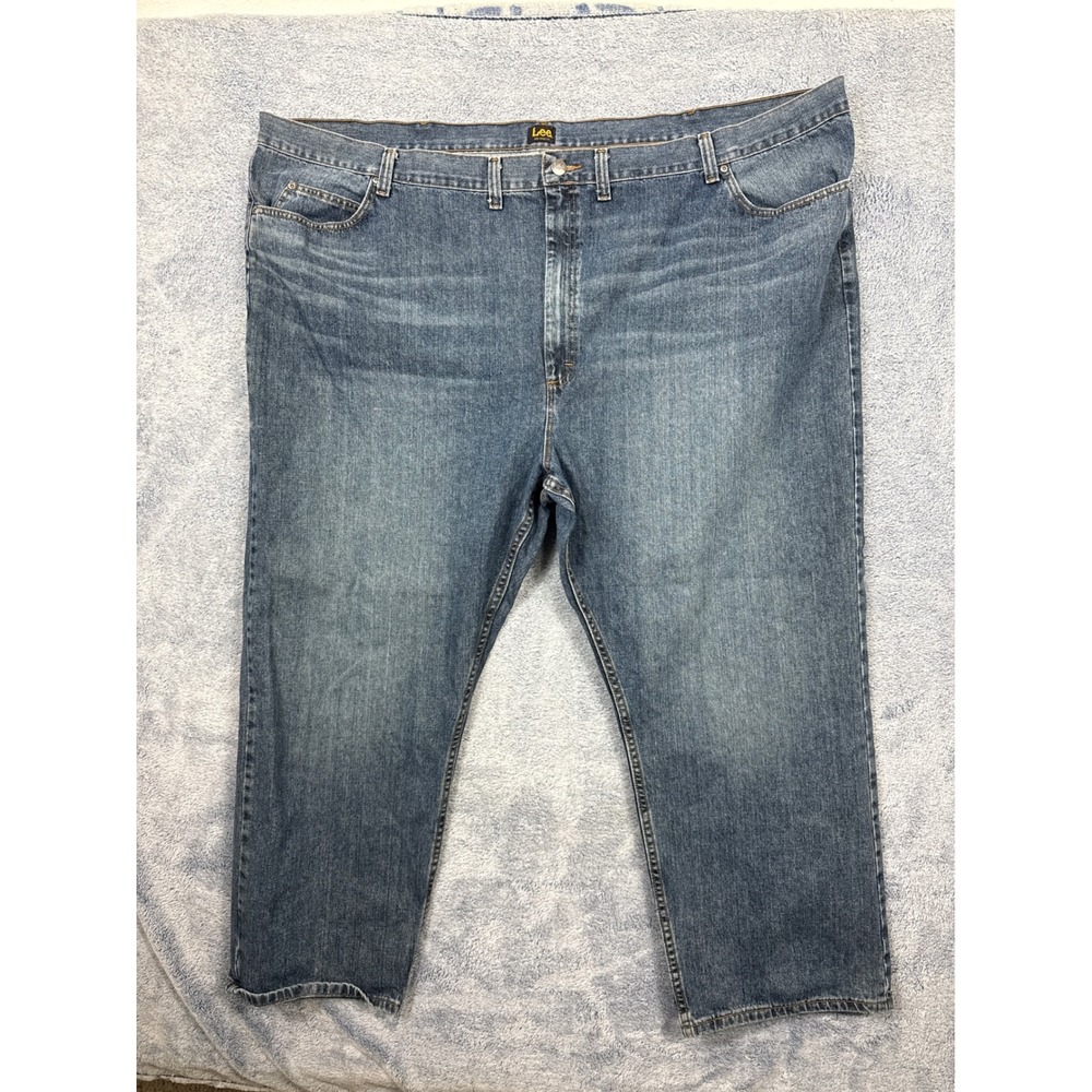 Lee Mens 60(57)x30 Blue Relaxed Fit Straight Leg Denim Jeans Classic Work